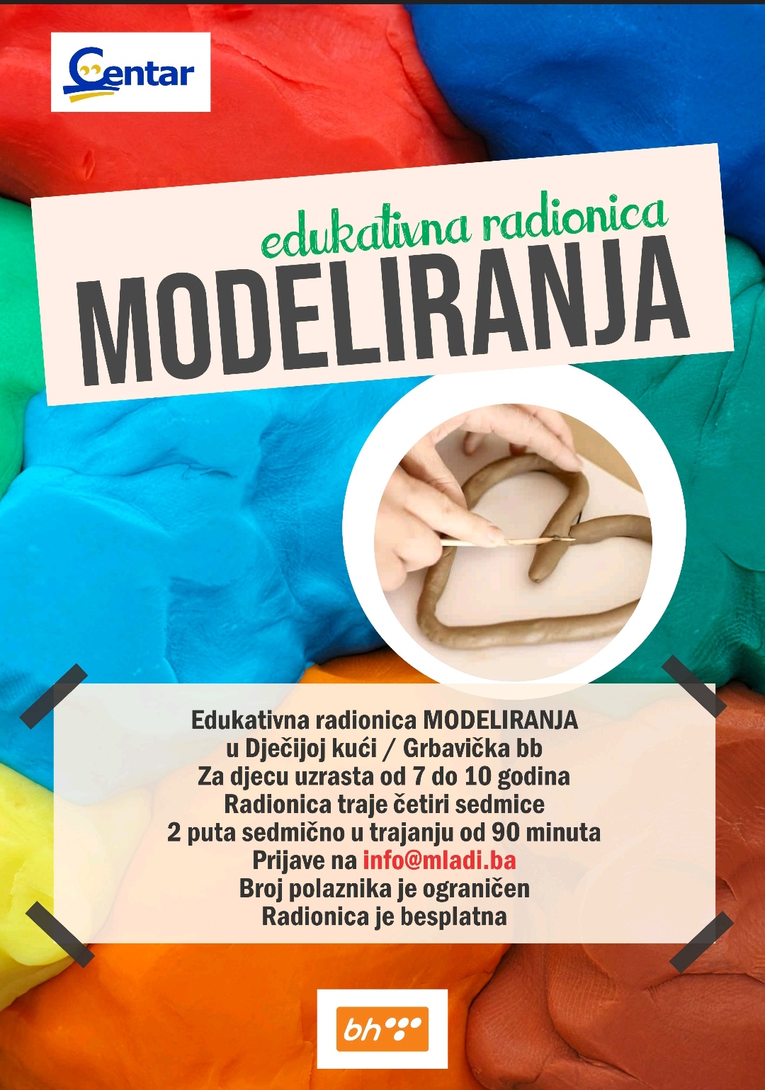 Read more about the article BESPLATNA RADIONICA “MODELIRANJA” U CENTRU!